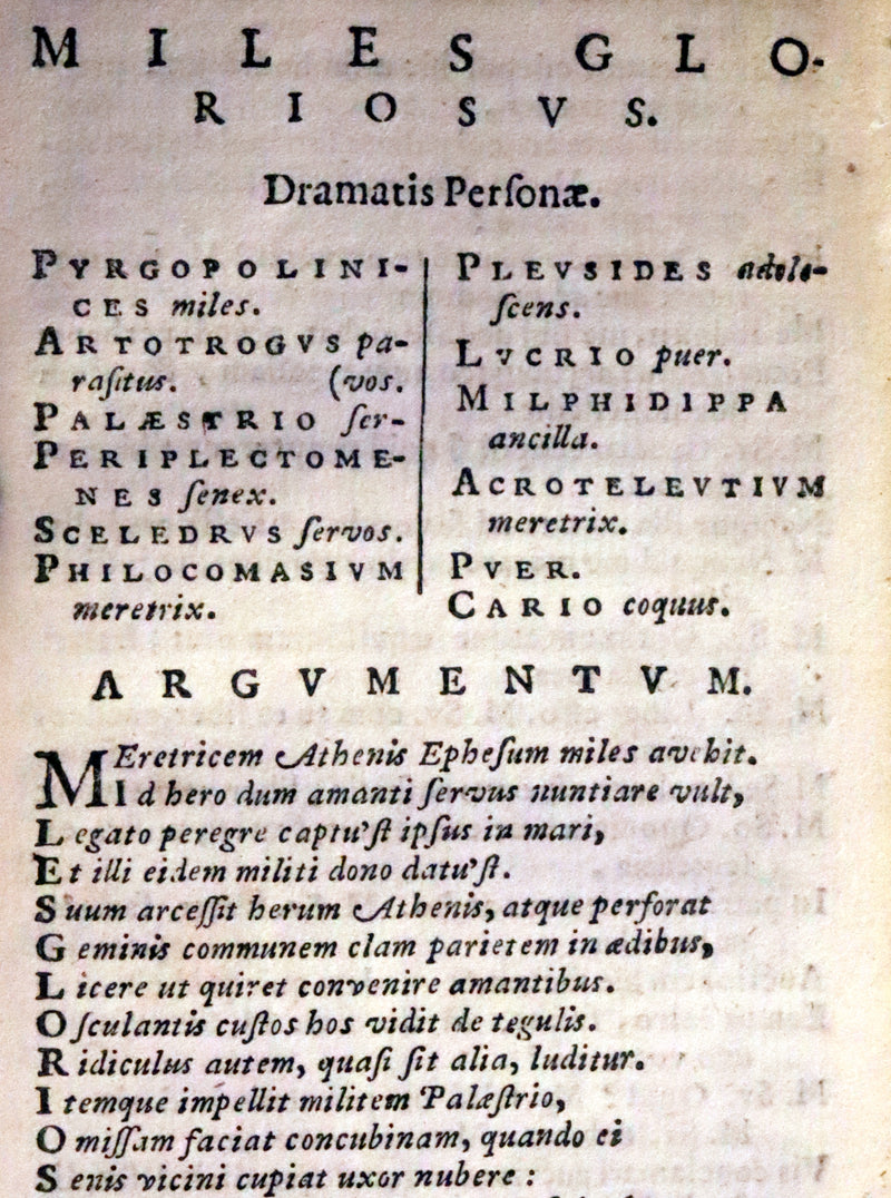 1652 Rare Vellum Latin Book - Plautus Plays, Plauti Comoediae Superstites XX