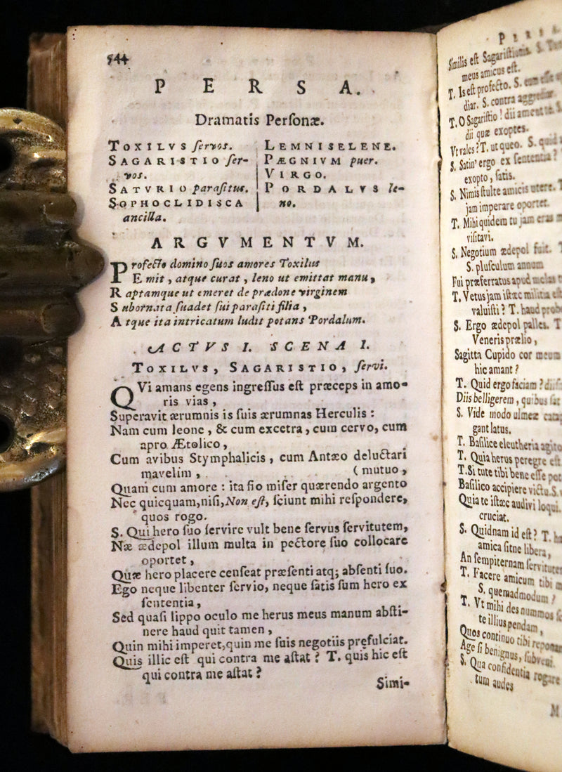 1652 Rare Vellum Latin Book - Plautus Plays, Plauti Comoediae Superstites XX