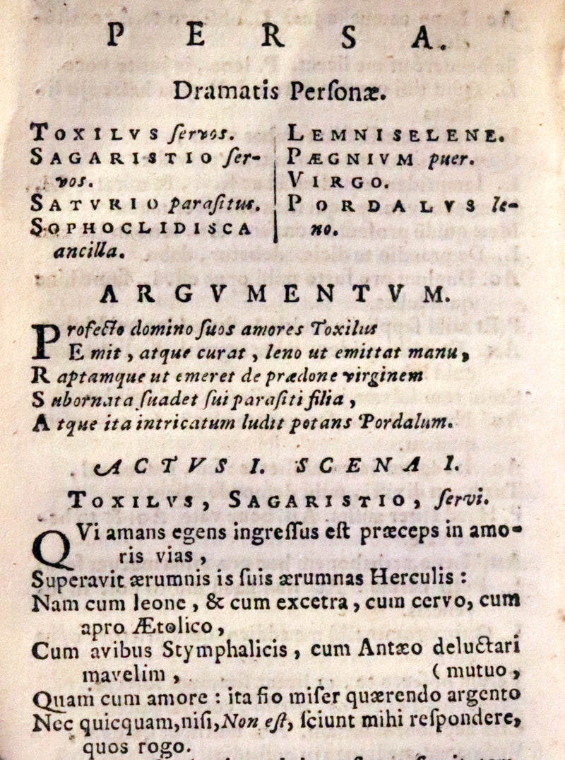 1652 Rare Vellum Latin Book - Plautus Plays, Plauti Comoediae Superstites XX