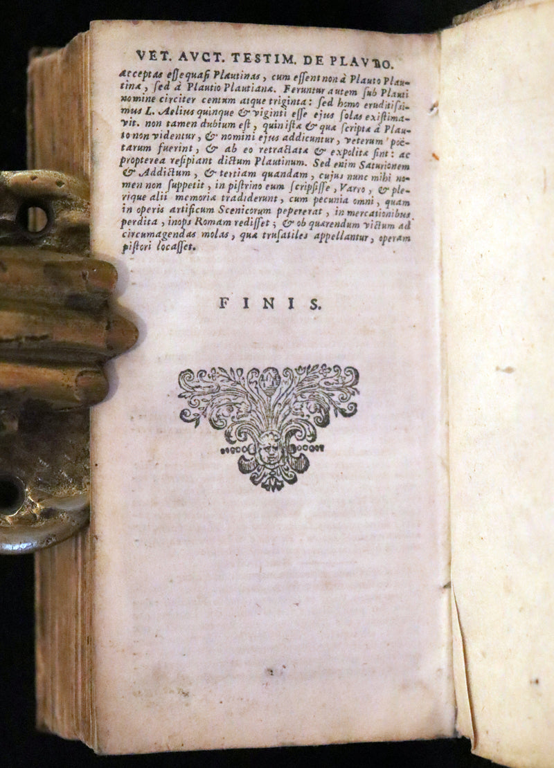 1652 Rare Vellum Latin Book - Plautus Plays, Plauti Comoediae Superstites XX