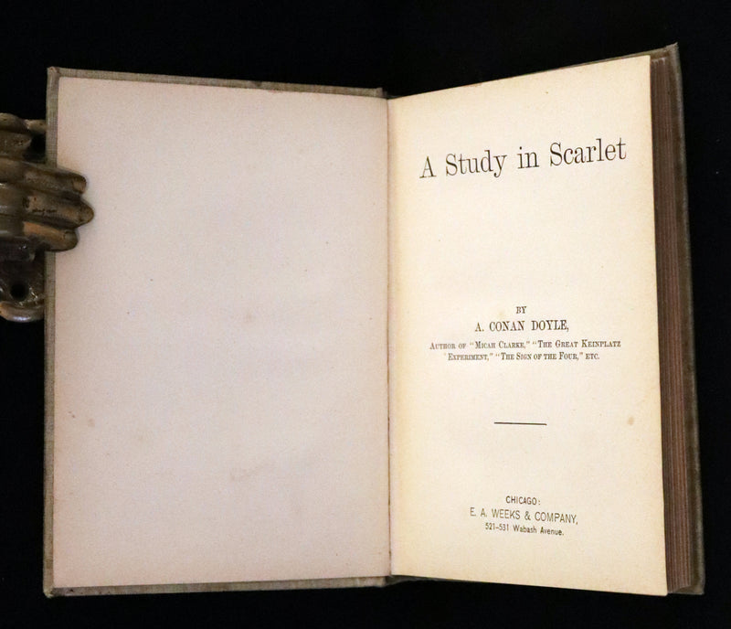 1895 Scarce Edition - A Study in Scarlet, Sherlock Holmes and Dr. Watson