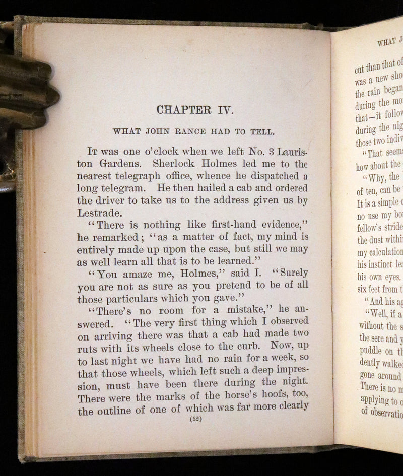1895 Scarce Edition - A Study in Scarlet, Sherlock Holmes and Dr. Watson