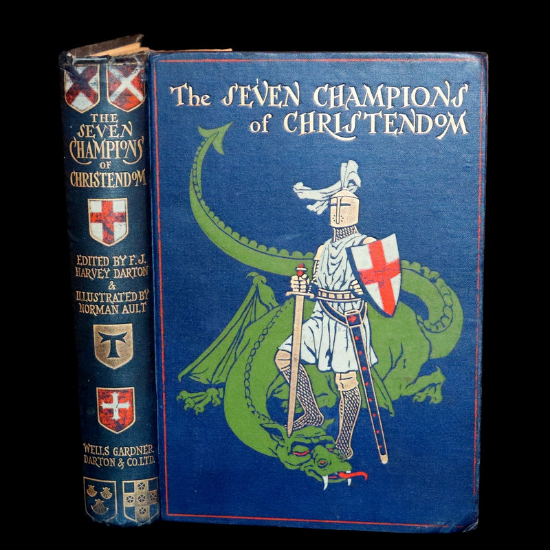 1915 Rare Book - The Seven Champions Of Christendom by F. J. Harvey Darton