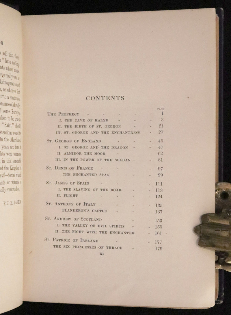 1915 Rare Book - The Seven Champions Of Christendom by F. J. Harvey Darton
