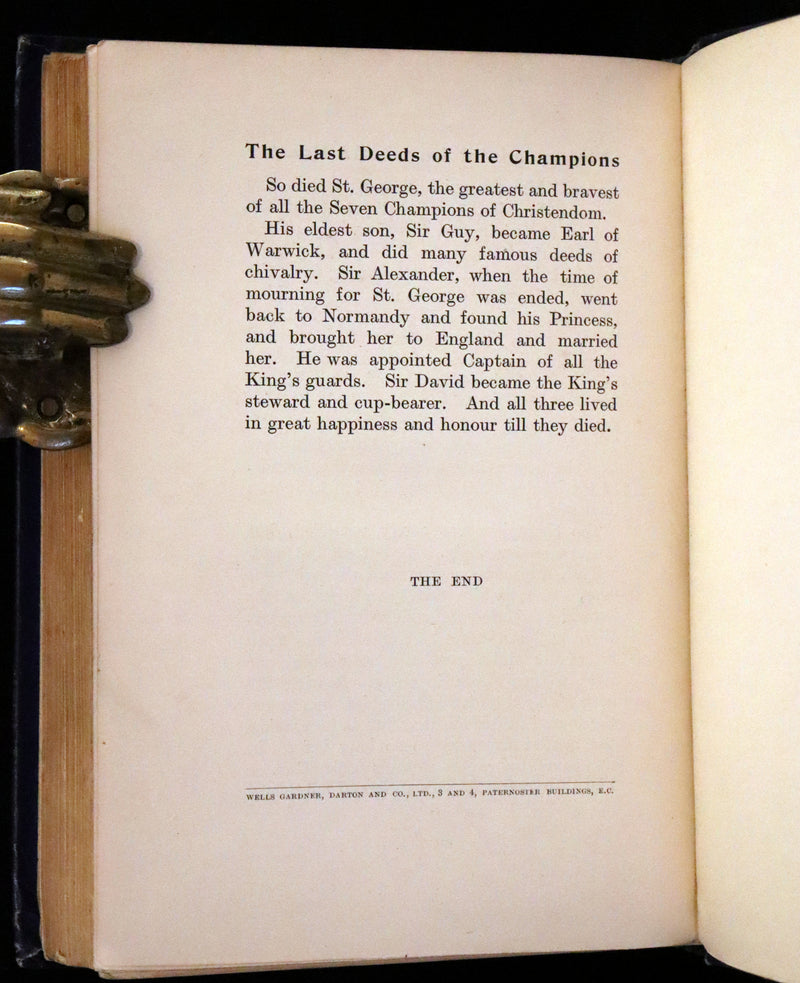 1915 Rare Book - The Seven Champions Of Christendom by F. J. Harvey Darton