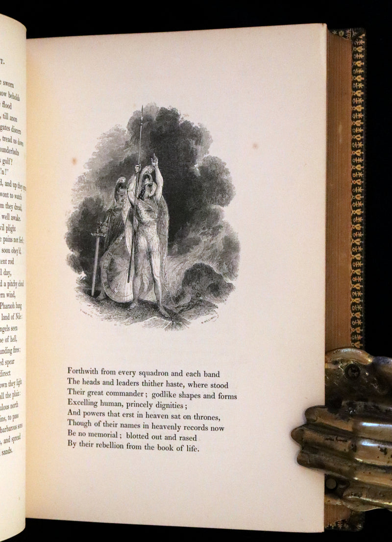 1843 Rare Book set - The Poetical Works of John Milton Illustrated
