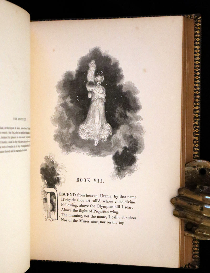 1843 Rare Book set - The Poetical Works of John Milton Illustrated