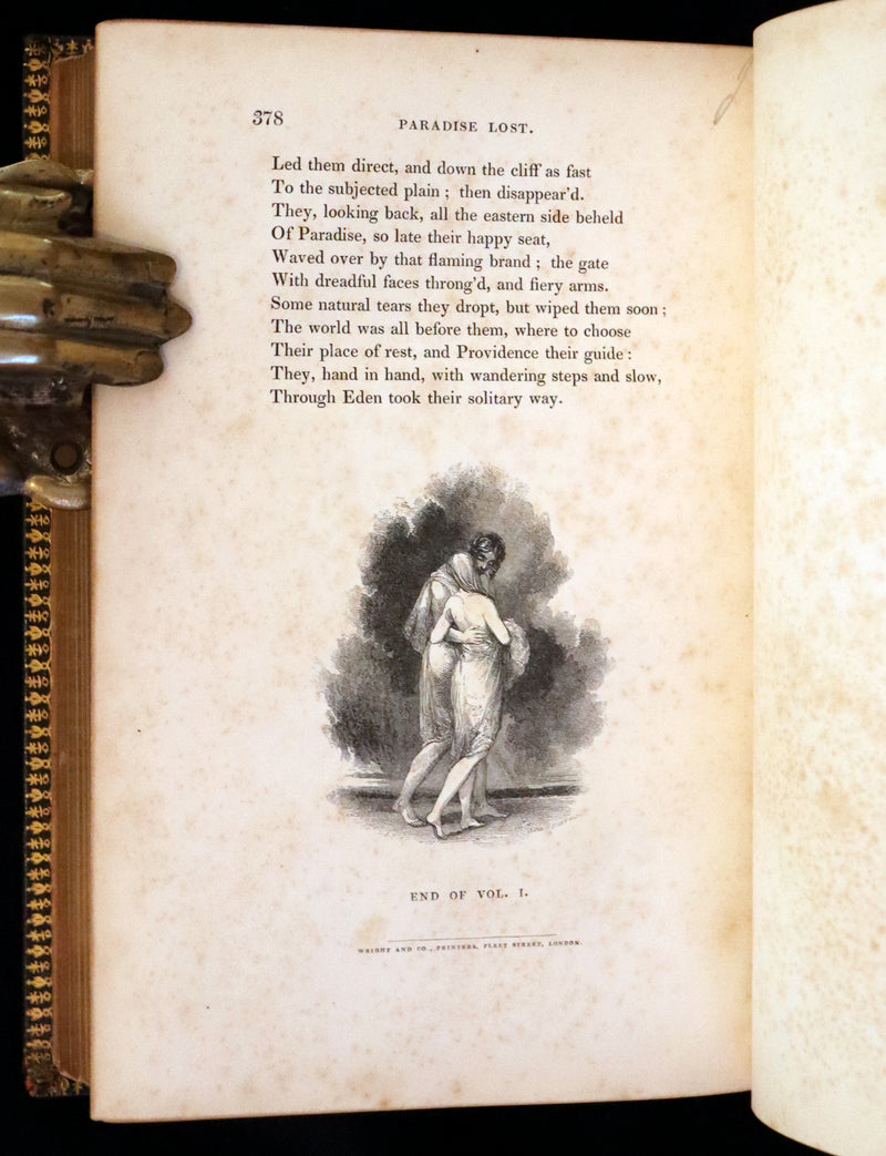 1843 Rare Book set - The Poetical Works of John Milton Illustrated