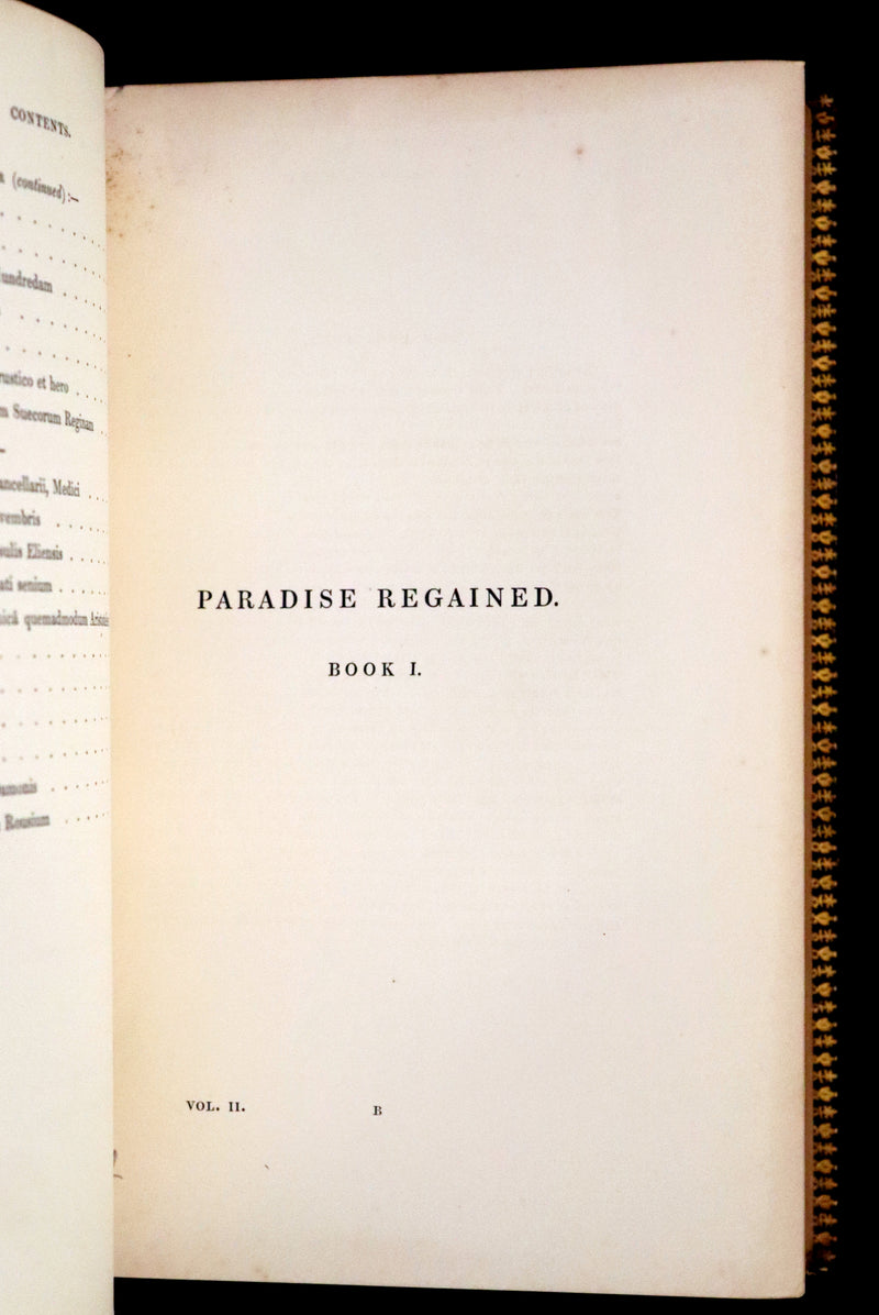 1843 Rare Book set - The Poetical Works of John Milton Illustrated