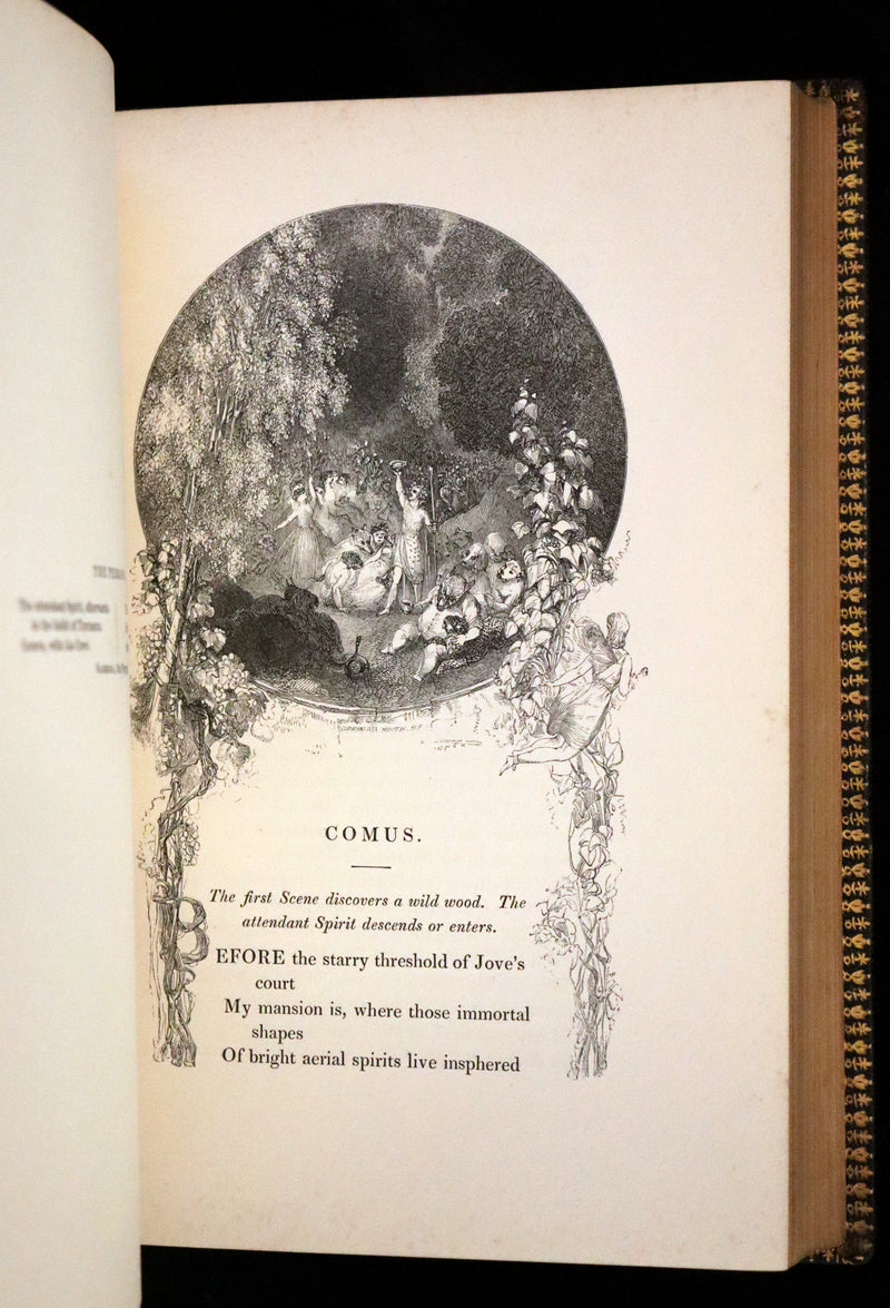 1843 Rare Book set - The Poetical Works of John Milton Illustrated