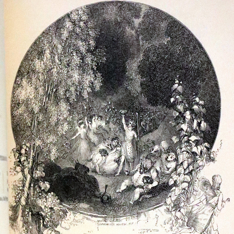 1843 Rare Book set - The Poetical Works of John Milton Illustrated