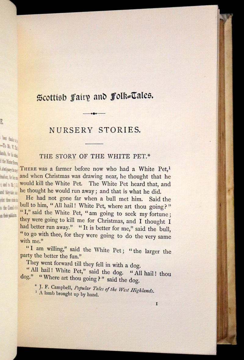 1893 Scarce First Edition - Scottish Fairy and Folk Tale by Sir George Douglas