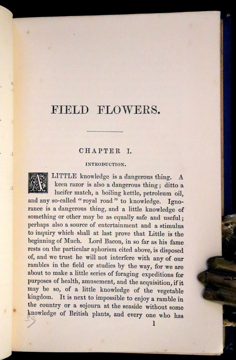 1870 Scarce First Edition - Field Flowers by the botanist James Shirley Hibberd