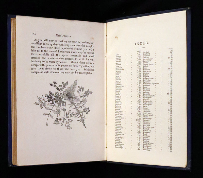 1870 Scarce First Edition - Field Flowers by the botanist James Shirley Hibberd