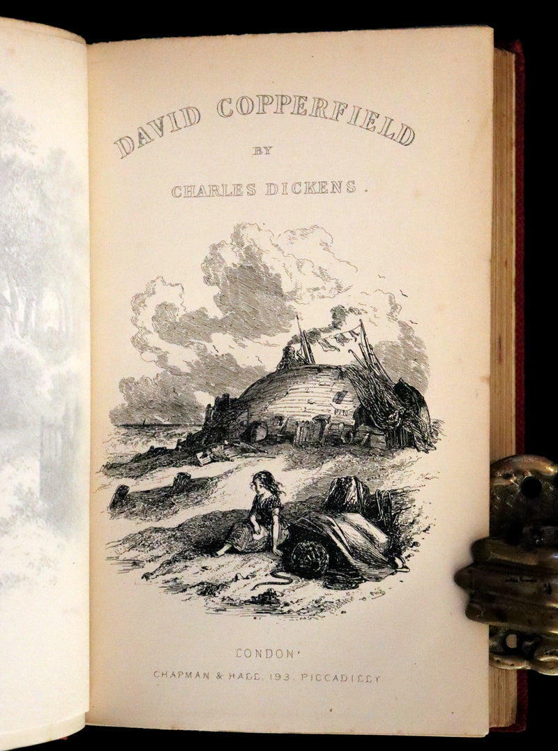 1875 Rare Book Set -The Personal History of David Copperfield by Charles Dickens