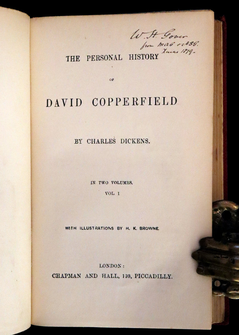 1875 Rare Book Set -The Personal History of David Copperfield by Charles Dickens