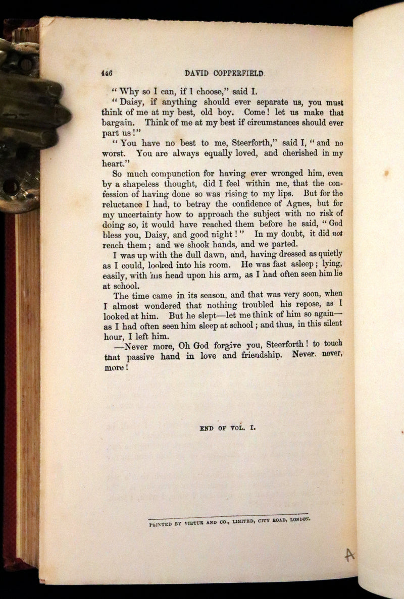 1875 Rare Book Set -The Personal History of David Copperfield by Charles Dickens