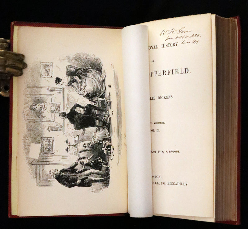 1875 Rare Book Set -The Personal History of David Copperfield by Charles Dickens