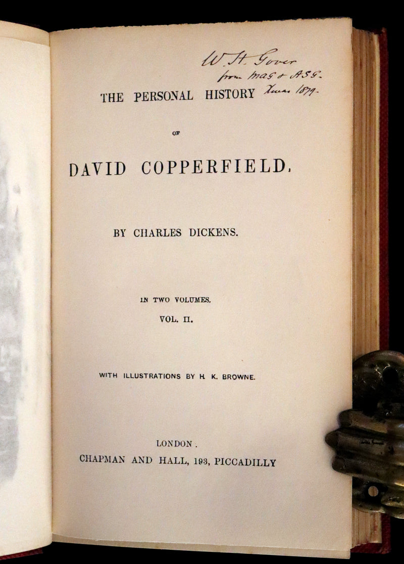 1875 Rare Book Set -The Personal History of David Copperfield by Charles Dickens