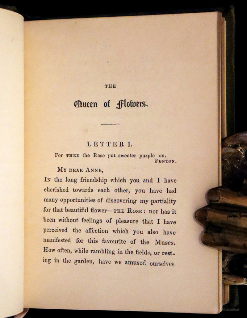 1852 Scarce Book - The Queen of Flowers: or, Memoirs of the Rose by Robert Tyas
