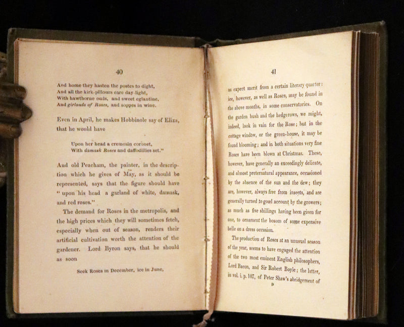 1852 Scarce Book - The Queen of Flowers: or, Memoirs of the Rose by Robert Tyas