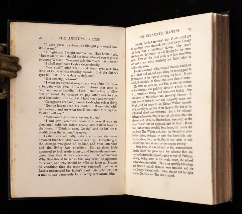 1909 Scarce First Edition - The Amethyst Cross by Fergus Hume, Illustrated