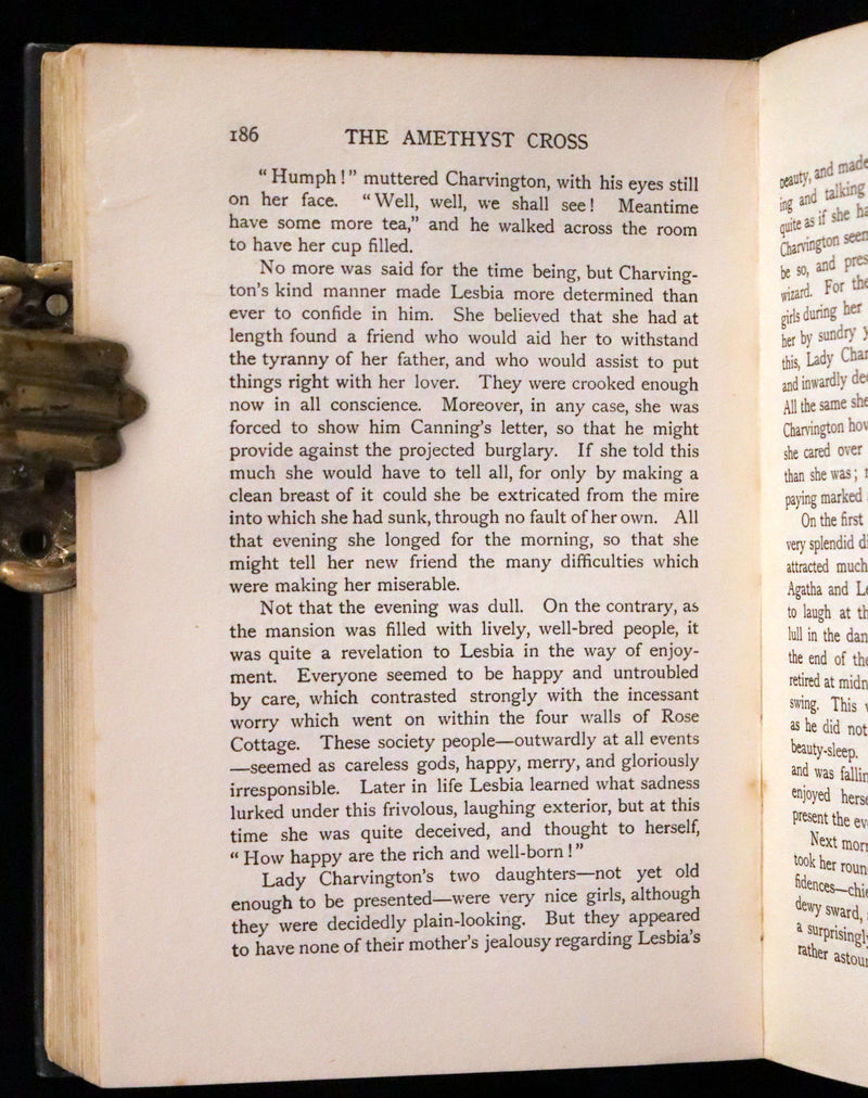 1909 Scarce First Edition - The Amethyst Cross by Fergus Hume, Illustrated