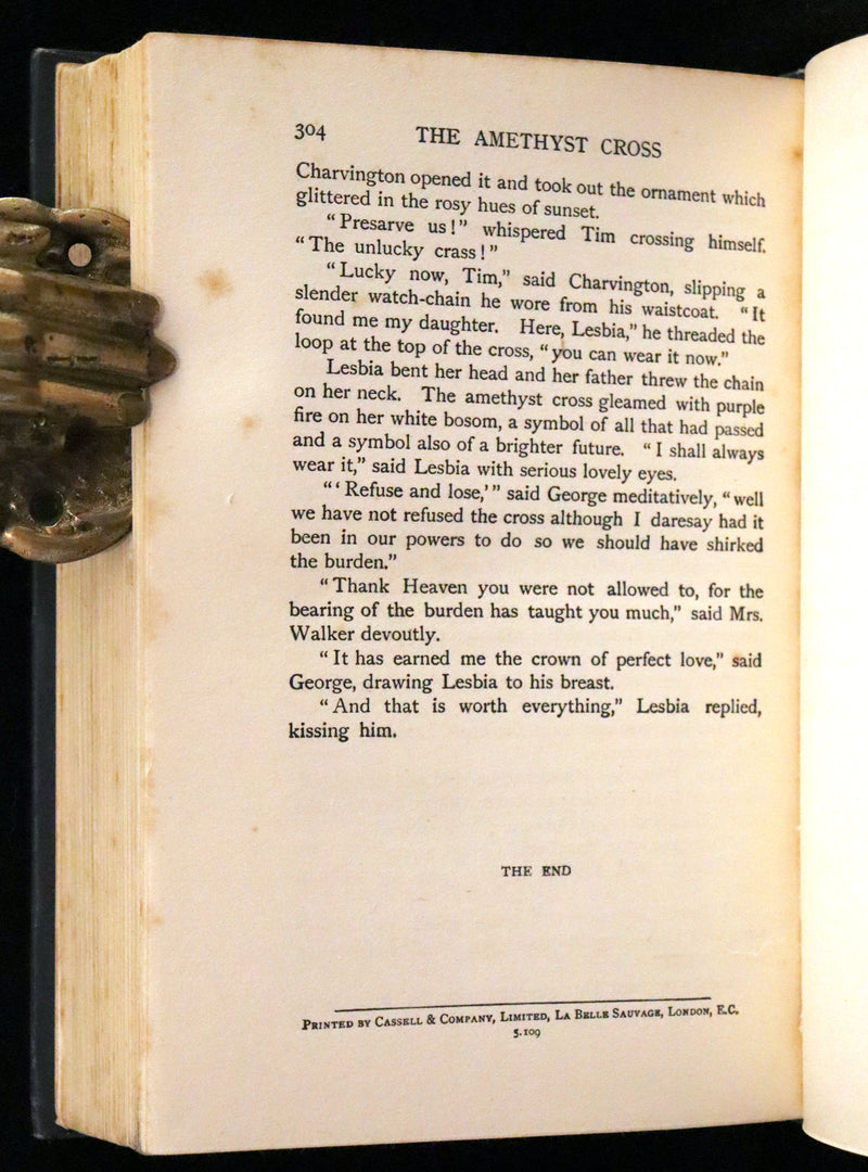 1909 Scarce First Edition - The Amethyst Cross by Fergus Hume, Illustrated