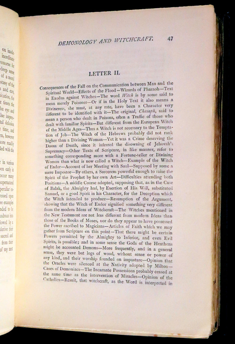 1884 Rare Book - Demonology and Witchcraft, Witches and Fairies by Walter Scott
