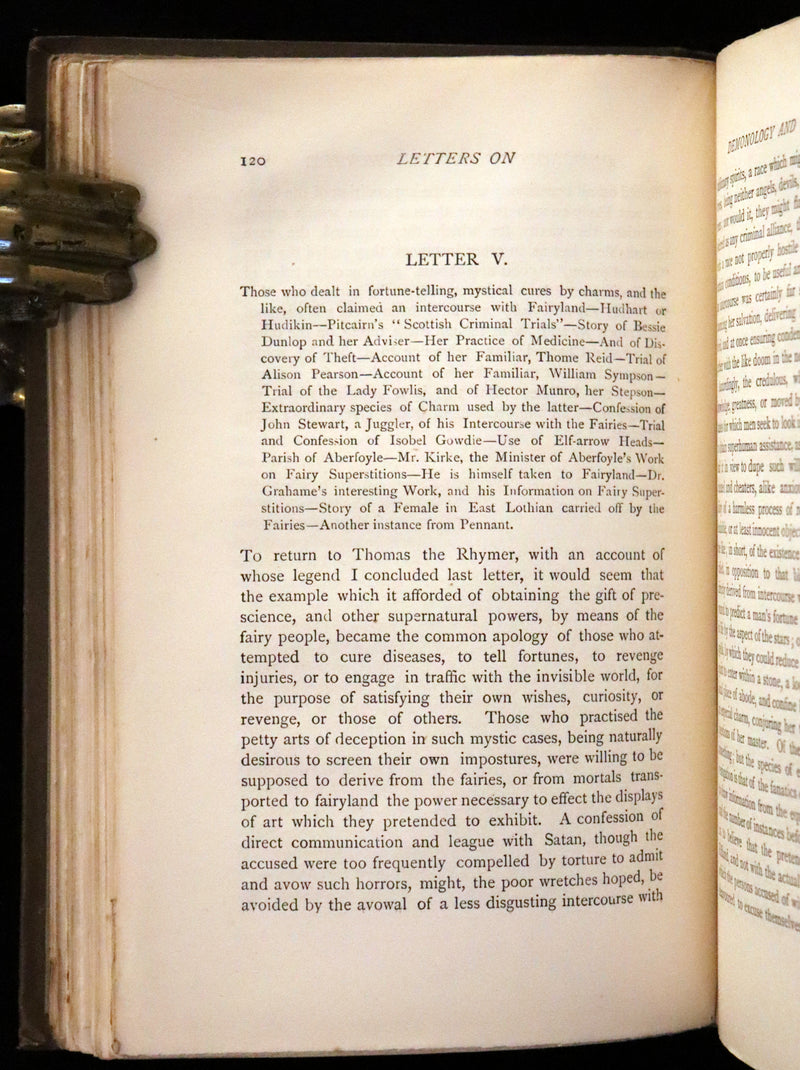 1884 Rare Book - Demonology and Witchcraft, Witches and Fairies by Walter Scott