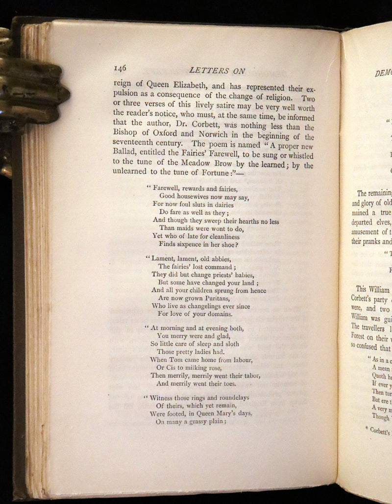 1884 Rare Book - Demonology and Witchcraft, Witches and Fairies by Walter Scott