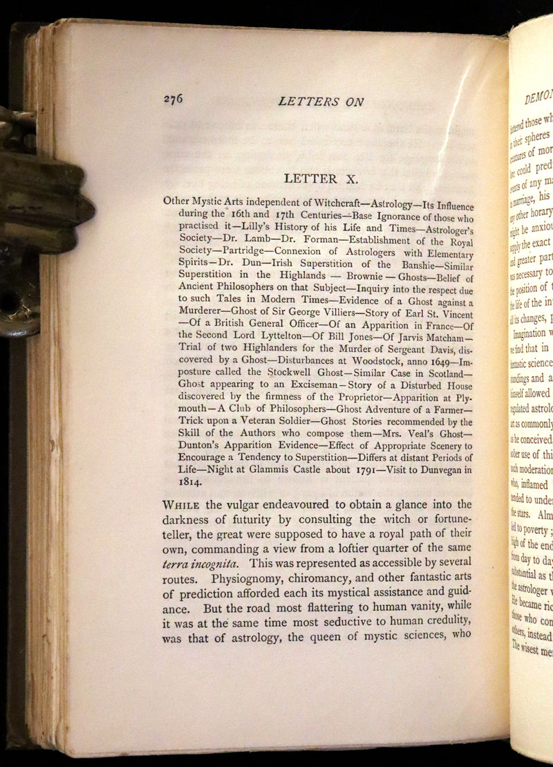 1884 Rare Book - Demonology and Witchcraft, Witches and Fairies by Walter Scott