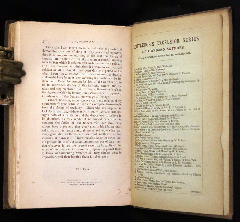 1884 Rare Book - Demonology and Witchcraft, Witches and Fairies by Walter Scott