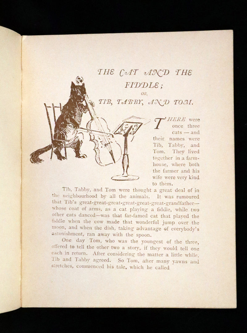 1900 Rare Book - The Cat and the Fiddle or Tib, Tabby and Tom by E. Vredenburg