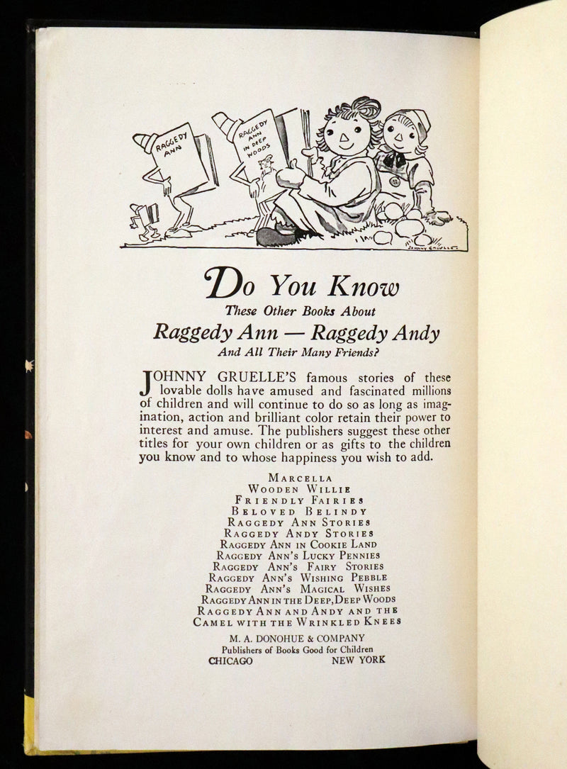 1928 Rare Book - Raggedy Ann’s Fairy Stories Illustrated by Johnny Gruelle