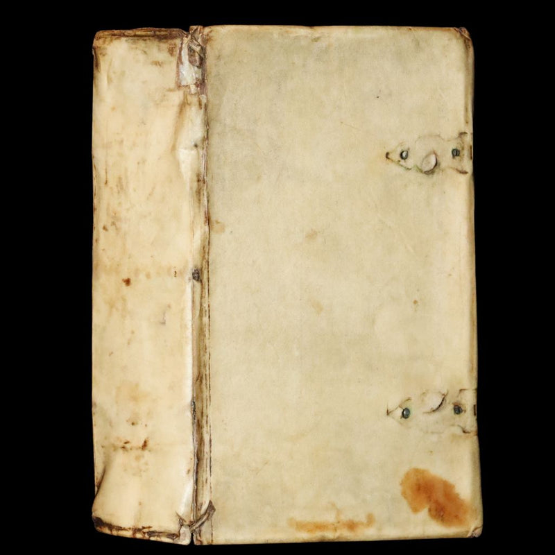 1633 Rare Latin Vellum Book - Histories of Alexander the Great with Map