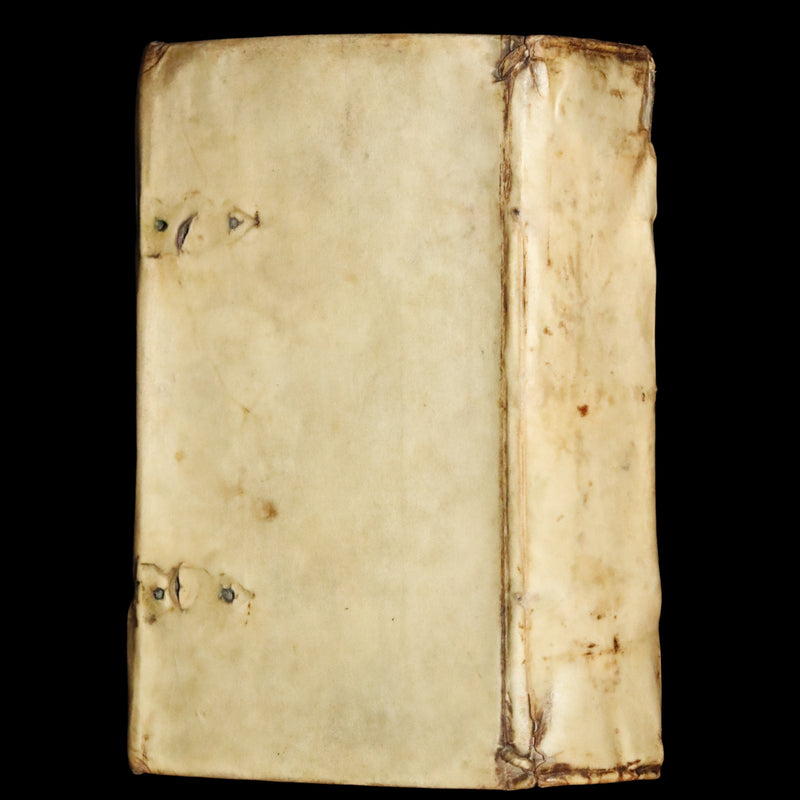 1633 Rare Latin Vellum Book - Histories of Alexander the Great with Map