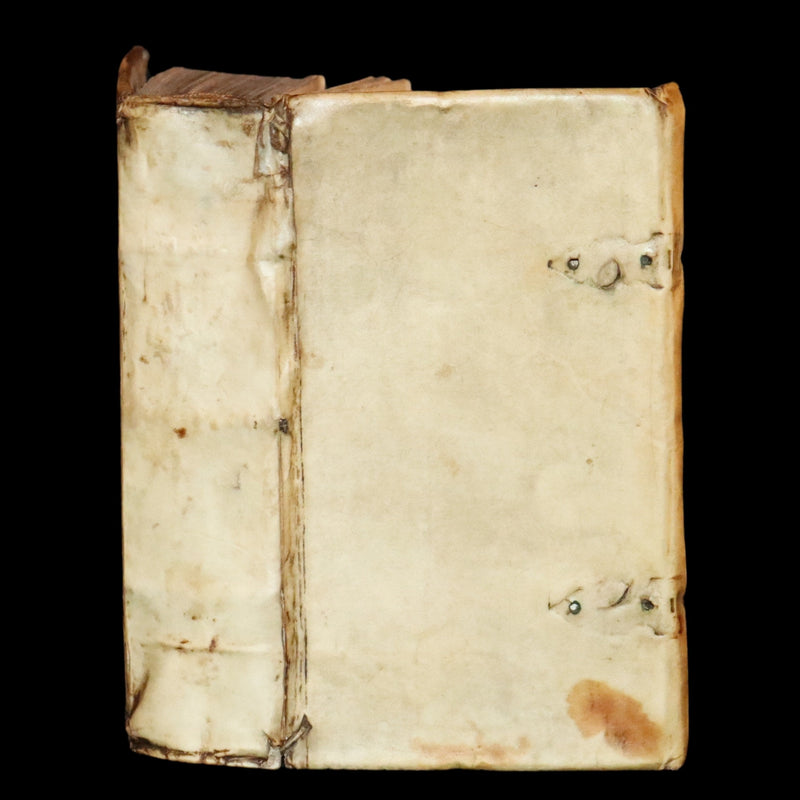 1633 Rare Latin Vellum Book - Histories of Alexander the Great with Map