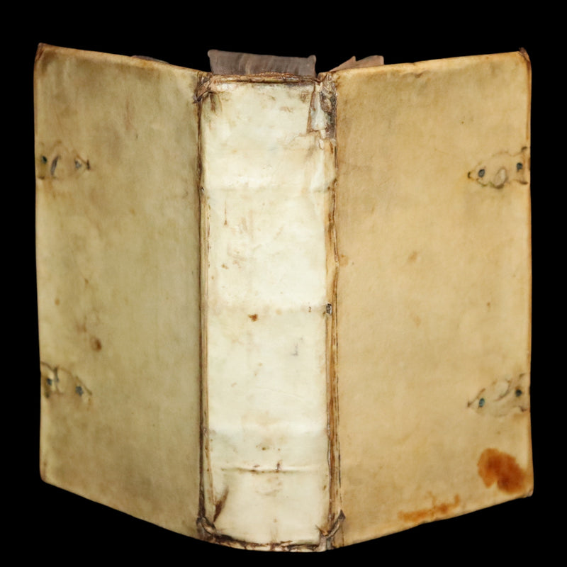 1633 Rare Latin Vellum Book - Histories of Alexander the Great with Map