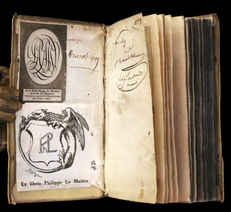 1633 Rare Latin Vellum Book - Histories of Alexander the Great with Map