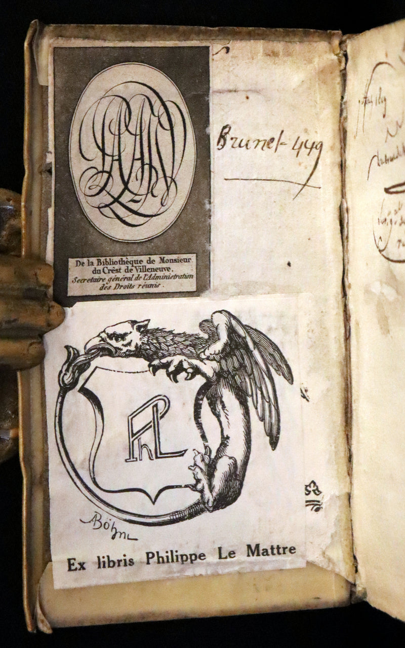 1633 Rare Latin Vellum Book - Histories of Alexander the Great with Map