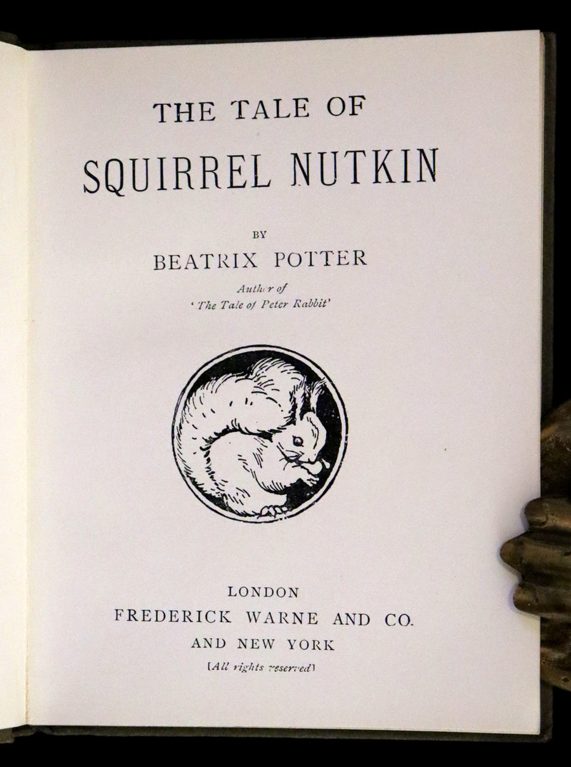 1910 Rare Book - The Tale of Squirrel Nutkin by Beatrix Potter