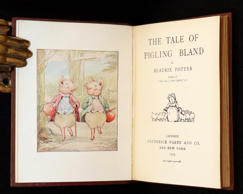 1913 Rare First Edition - The Tale of Pigling Bland by Beatrix Potter