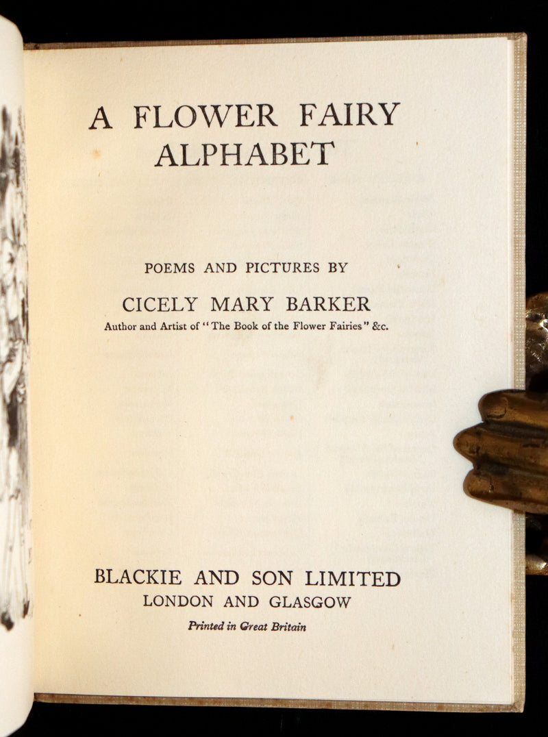 1950 Rare Book - A Flower Fairy Alphabet by Cicely Mary Barker