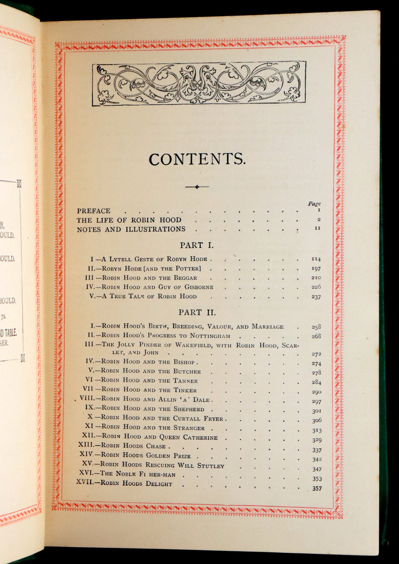 1884 Scarce Edition - Robin Hood by Ritson and Illustrated by Gordon Browne