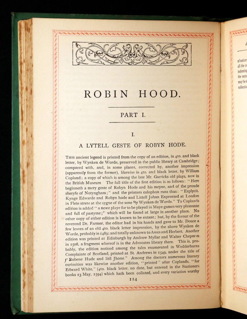 1884 Scarce Edition - Robin Hood by Ritson and Illustrated by Gordon Browne