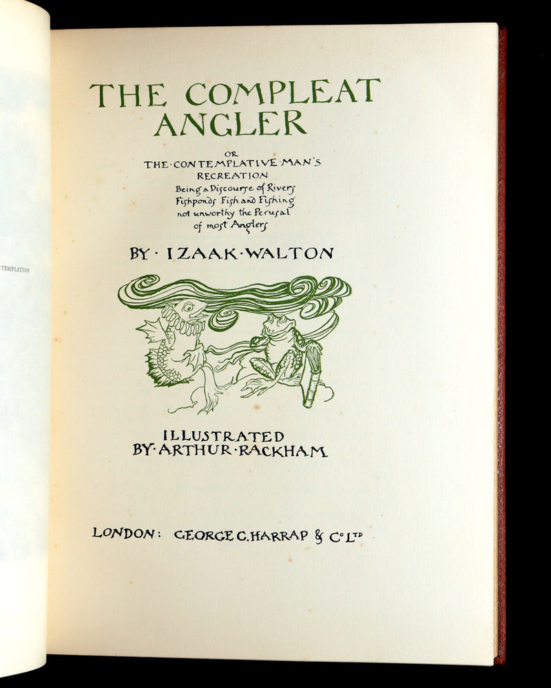 1931 Rare First Edition - The Compleat Angler illustrated by Arthur RACKHAM