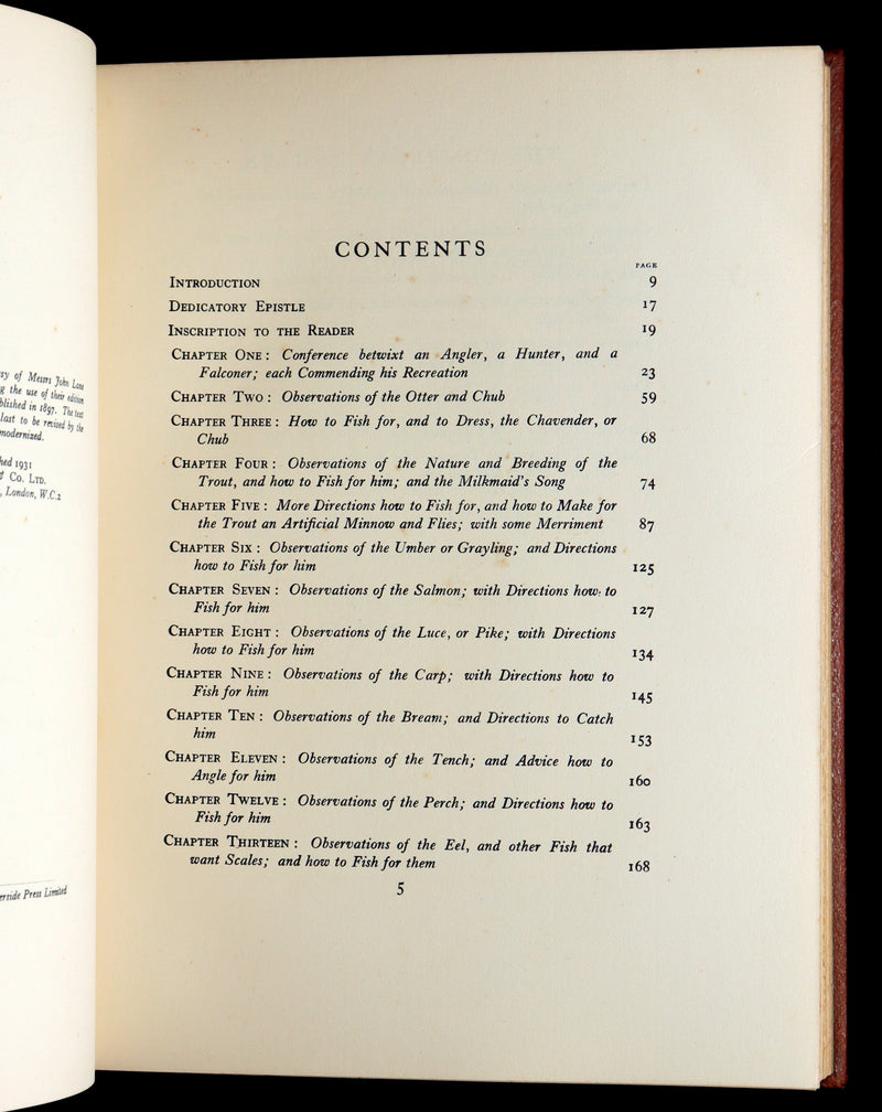 1931 Rare First Edition - The Compleat Angler illustrated by Arthur RACKHAM
