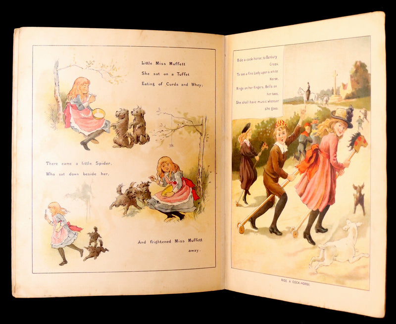 1900 Scarce Routledge and Sons Edition - Old Mother Goose, color illustrated