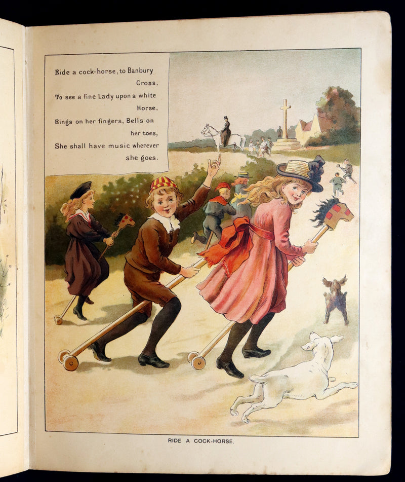 1900 Scarce Routledge and Sons Edition - Old Mother Goose, color illustrated